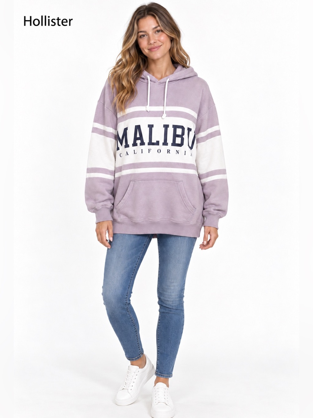 Vintage Hollister Y2K Malibu California Colorblock Oversized Hoodie XS